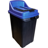 Бак для сортування сміття Planet Re-Cycler 50 л Чорно-синій (12187)