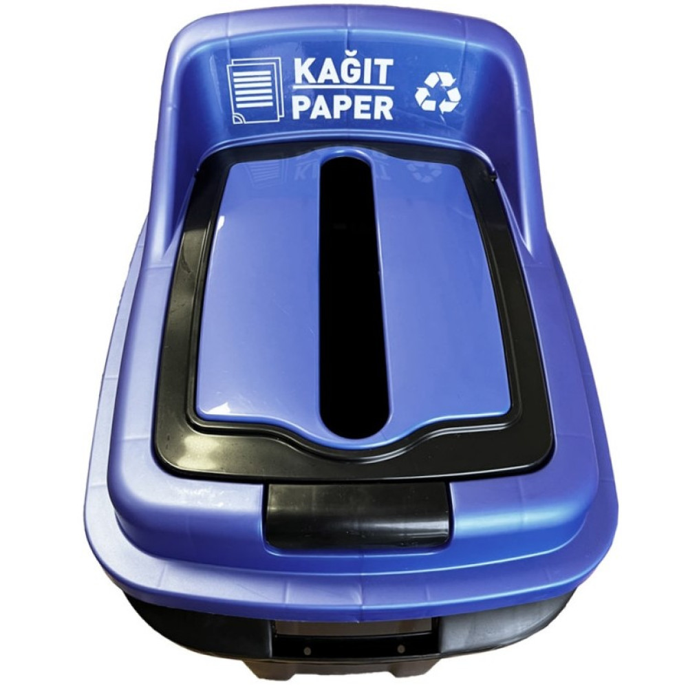 Бак для сортування сміття Planet Re-Cycler 50 л Чорно-синій (12187)