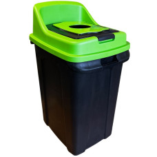 Бак для сортировки мусора Planet Re-Cycler 50 л Черно-зеленый (12188)