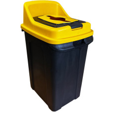 Бак для сортировки мусора Planet Re-Cycler 50 л Черно-желтый (12189)