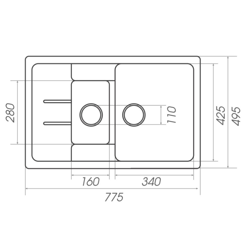 Кухонна мийка Platinum 7850W KESSAN (SP000024992)