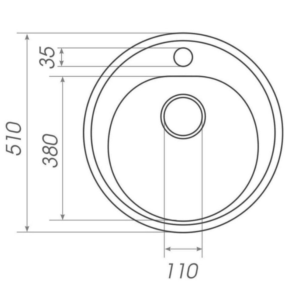 Кухонна мийка Platinum 510 LUNA (SP000025067)