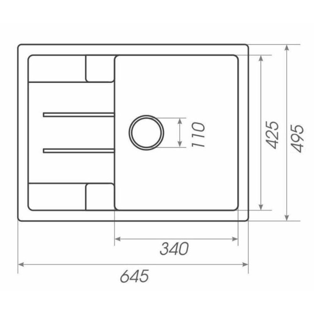 Кухонна мийка Platinum 6550 INTENSO (SP000025103)