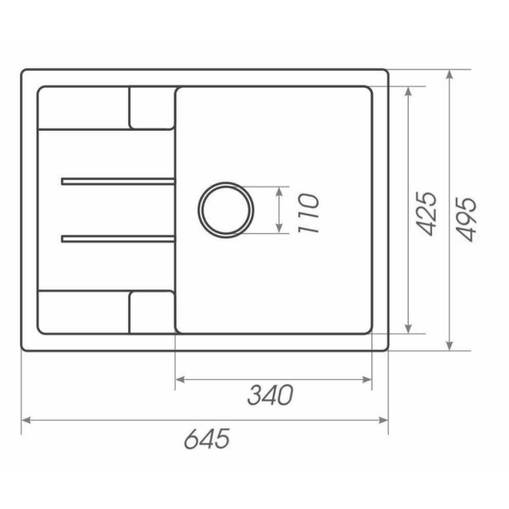 Кухонна мийка Platinum 6550 INTENSO (SP000025108)