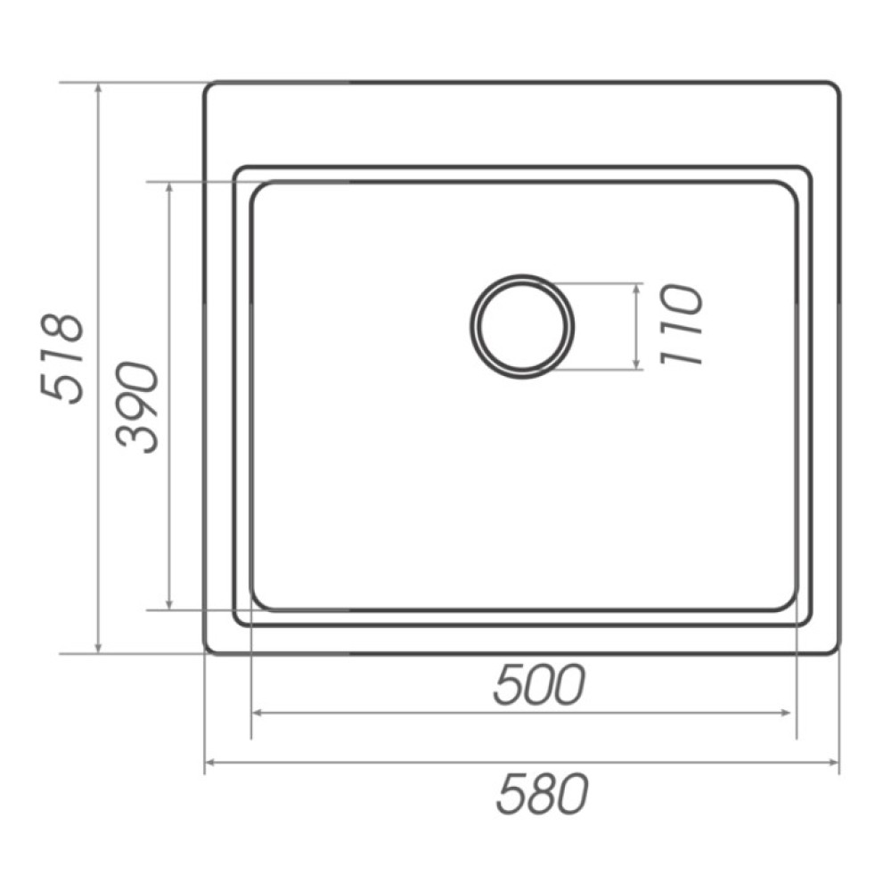 Кухонна мийка Platinum 5852 VESTA (SP000025119)