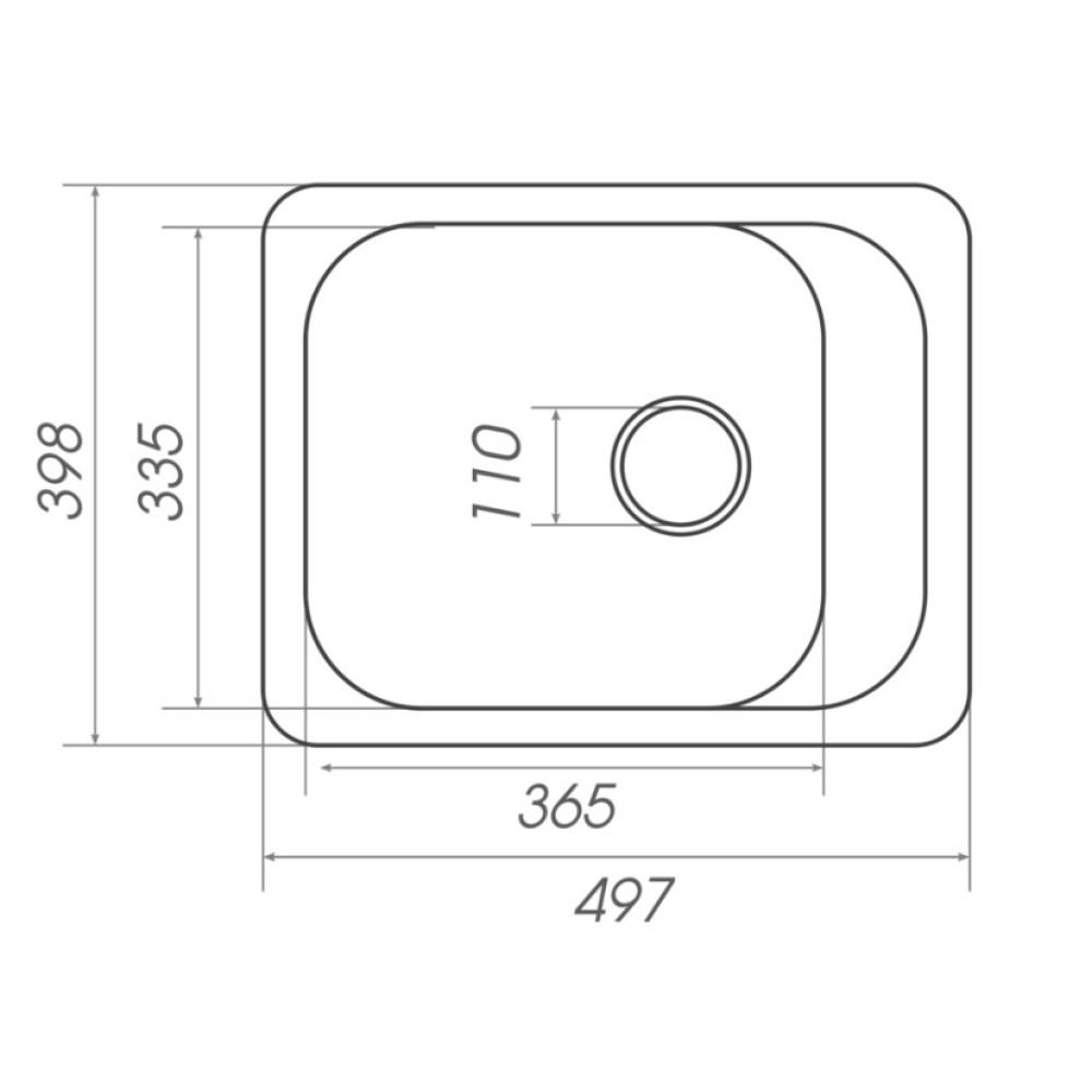 Кухонна мийка Platinum 4050 KORRADO (SP000025142)