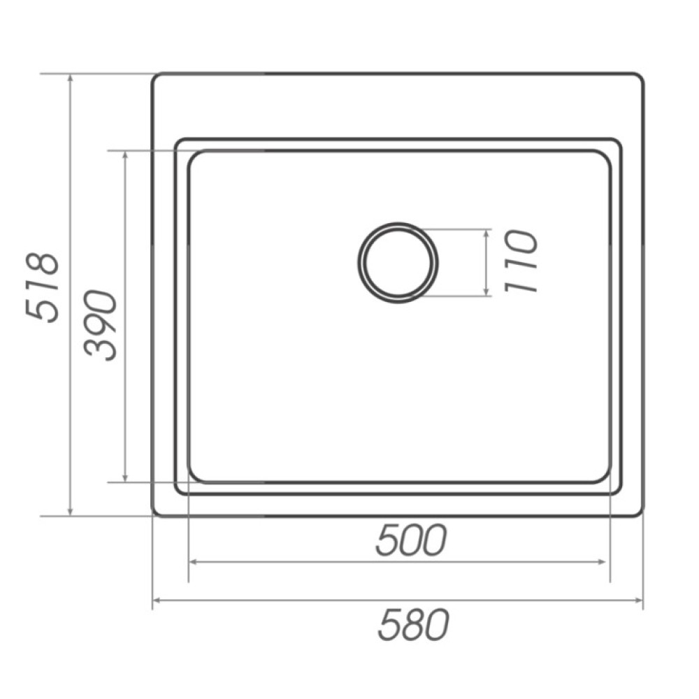 Кухонна мийка Platinum 5852 VESTA (SP000027537)