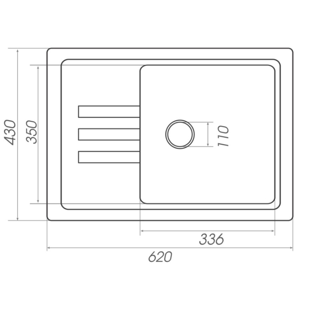 Кухонна мийка Platinum 6243 LIANA (SP000039268)