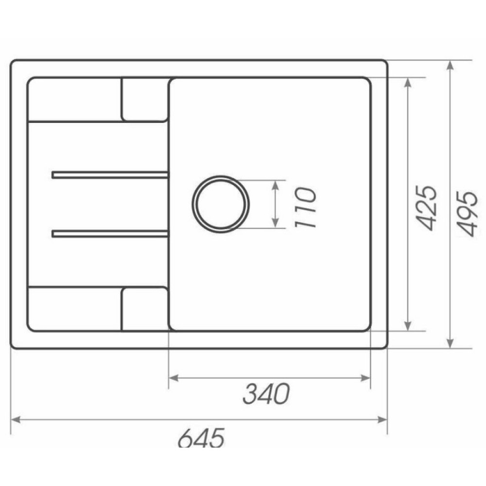 Кухонна мийка Platinum 6550 INTENSO (SP000039258)