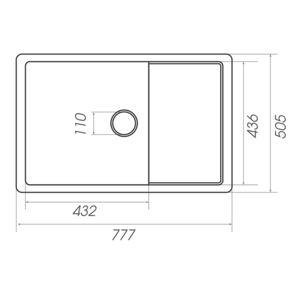 Кухонна мийка Platinum 7850 CUBE (SP000024620)