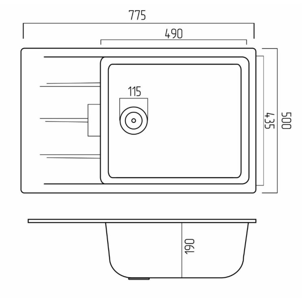 Кухонна мийка Platinum 7850 ROMA (SP000038097)