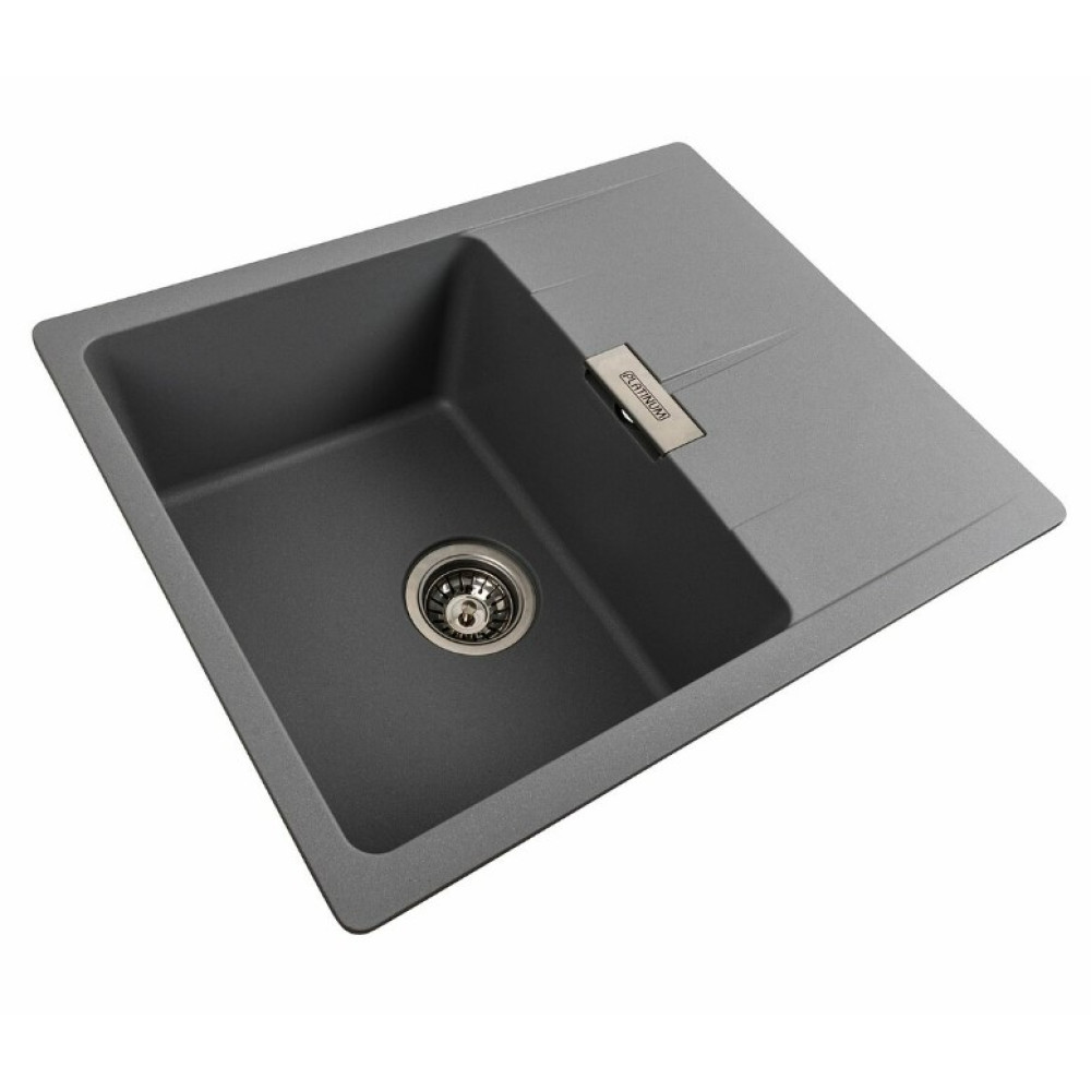 Кухонна мийка Platinum 6250 ZIRKONE Сірий металік (SP000040792)