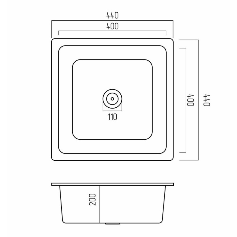 Кухонна мийка Platinum 4040 RUBA (SP000040845)