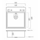 Кухонна мийка Platinum HANDMADE BLACK GLASS (SP000034803)