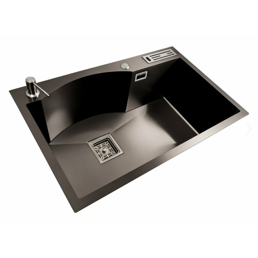 Кухонна мийка Platinum HANDMADE 75*46 з підставкою для ножів (SP000043060)