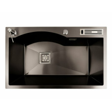 Кухонна мийка Platinum HANDMADE 75*46 з підставкою для ножів (SP000043060)
