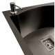 Кухонна мийка Platinum HANDMADE 75*46 з підставкою для ножів (SP000043060)