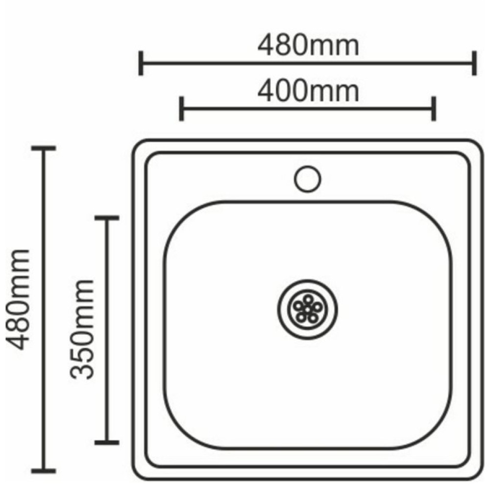 Кухонна мийка Platinum 4848 сатин (SP000000249)