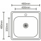 Кухонна мийка Platinum 4848 сатин (SP000000249)