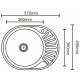 Кухонна мийка Platinum 5745 L декор 5745 0,8/180 мм (SP000000334)