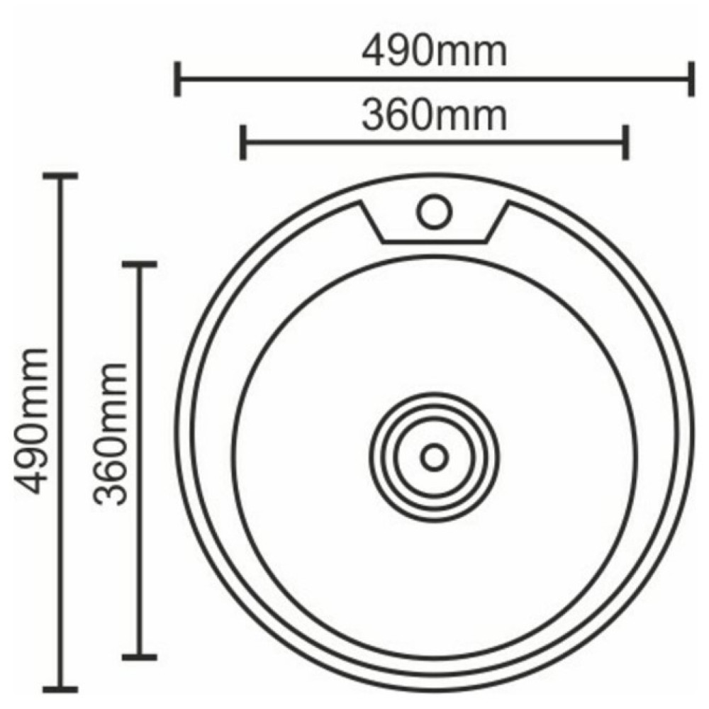 Кухонна мийка Platinum 490 сатин (SP000007850)