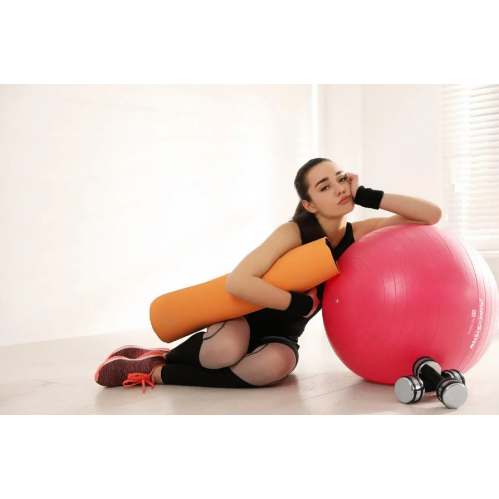М'яч для фітнесу (фітбол) Power System PS-4011 Ø55 cm PRO Gymball Pink (4011PI-0)