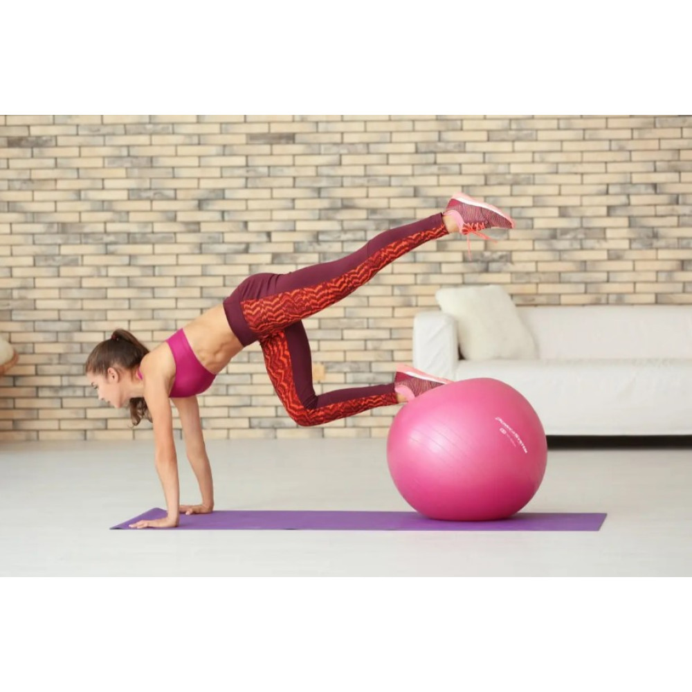 М'яч для фітнесу (фітбол) Power System PS-4012 Ø65 cm PRO Gymball Pink (4012PI-0)
