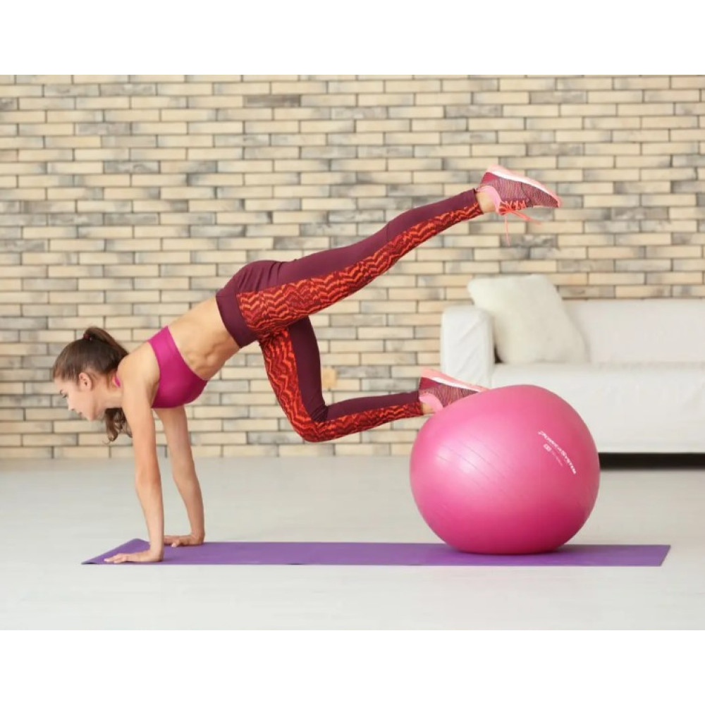 М'яч для фітнесу (фітбол) Power System PS-4013 Ø75 cm PRO Gymball Pink (4013PI-0)