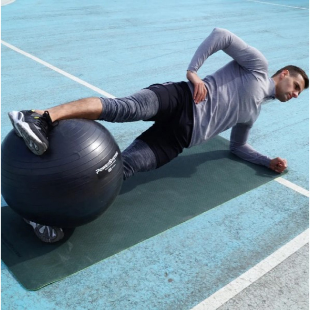 М'яч для фітнесу (фітбол) Power System PS-4018 Ø85 cm PRO Gymball Black (4018BK-0)