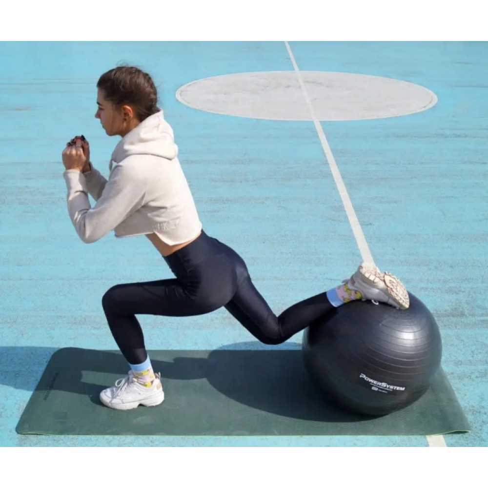 М'яч для фітнесу (фітбол) Power System PS-4018 Ø85 cm PRO Gymball Black (4018BK-0)