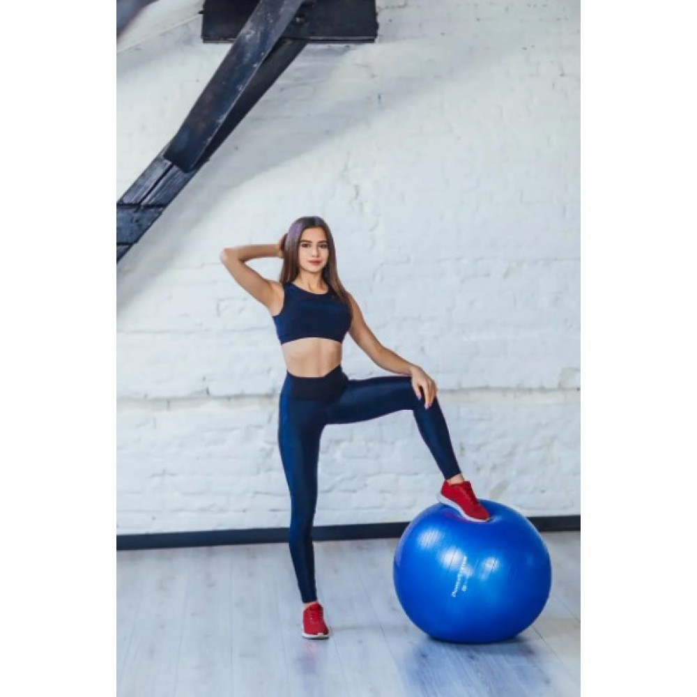 М'яч для фітнесу (фітбол) Power System PS-4011 Ø55 cm PRO Gymball Blue (PS-4011_55cm_Blue)