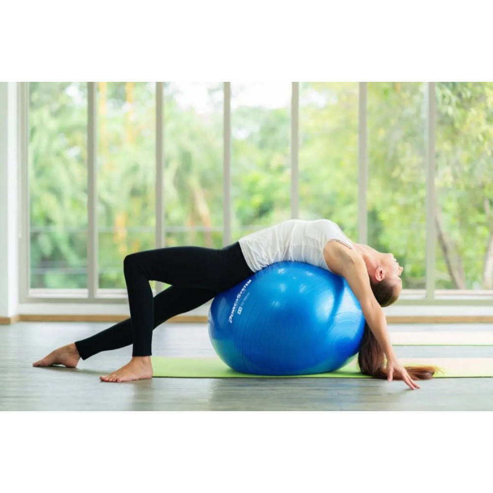 М'яч для фітнесу (фітбол) Power System PS-4011 Ø55 cm PRO Gymball Blue (PS-4011_55cm_Blue)