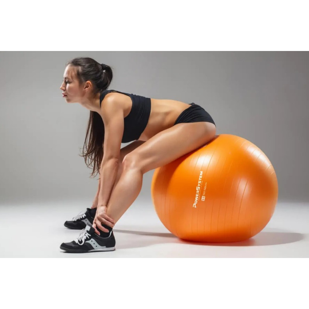 М'яч для фітнесу (фітбол) Power System PS-4011 Ø55 cm PRO Gymball Orange (PS-4011_55cm_Orange)