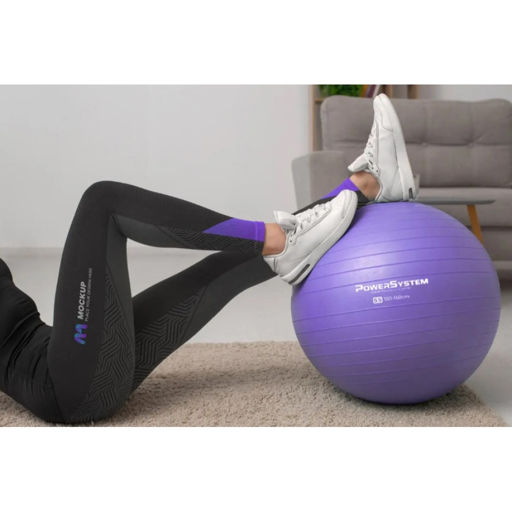 М'яч для фітнесу (фітбол) Power System PS-4011 Ø55 cm PRO Gymball Purple (PS-4011_55cm_Purple)