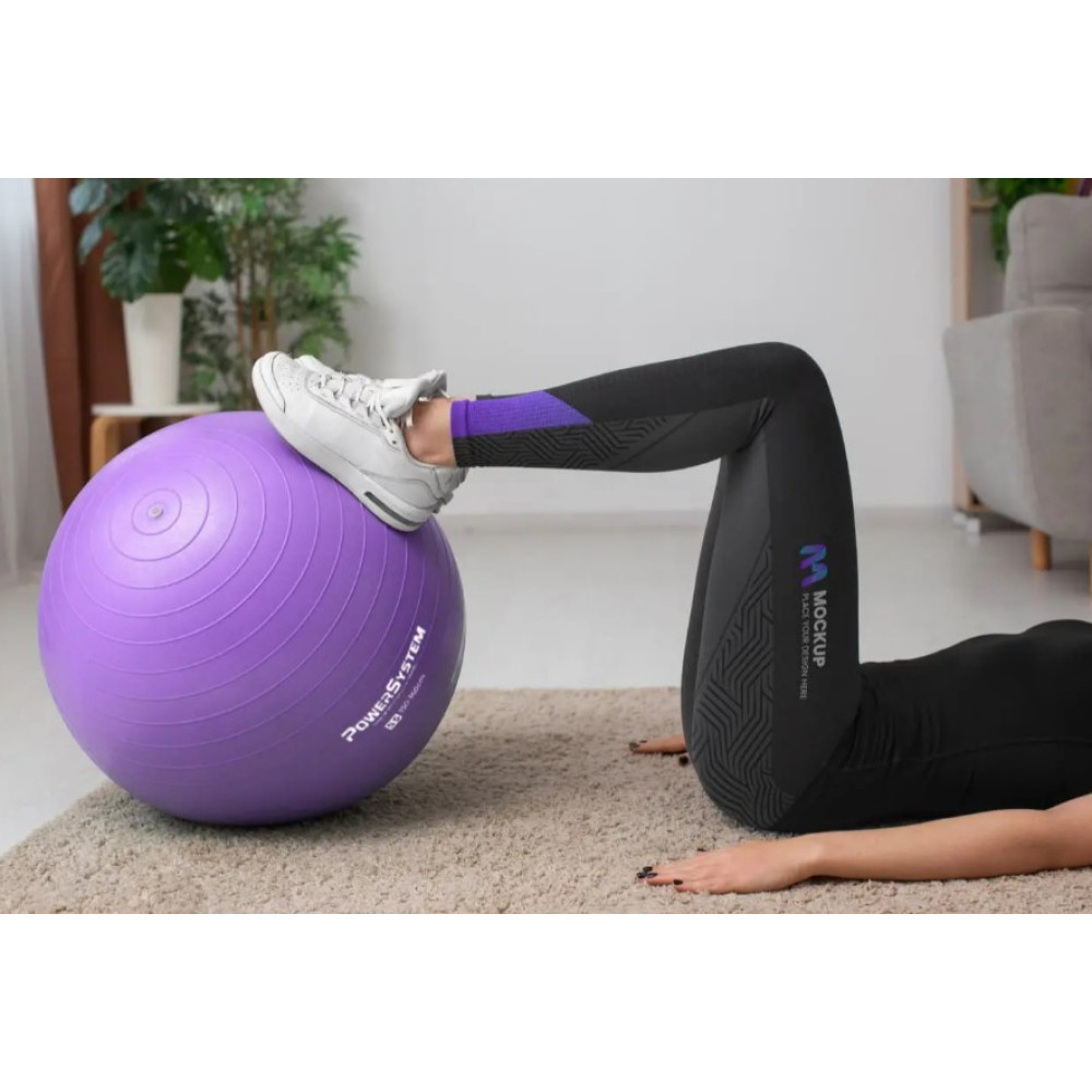 М'яч для фітнесу (фітбол) Power System PS-4011 Ø55 cm PRO Gymball Purple (PS-4011_55cm_Purple)