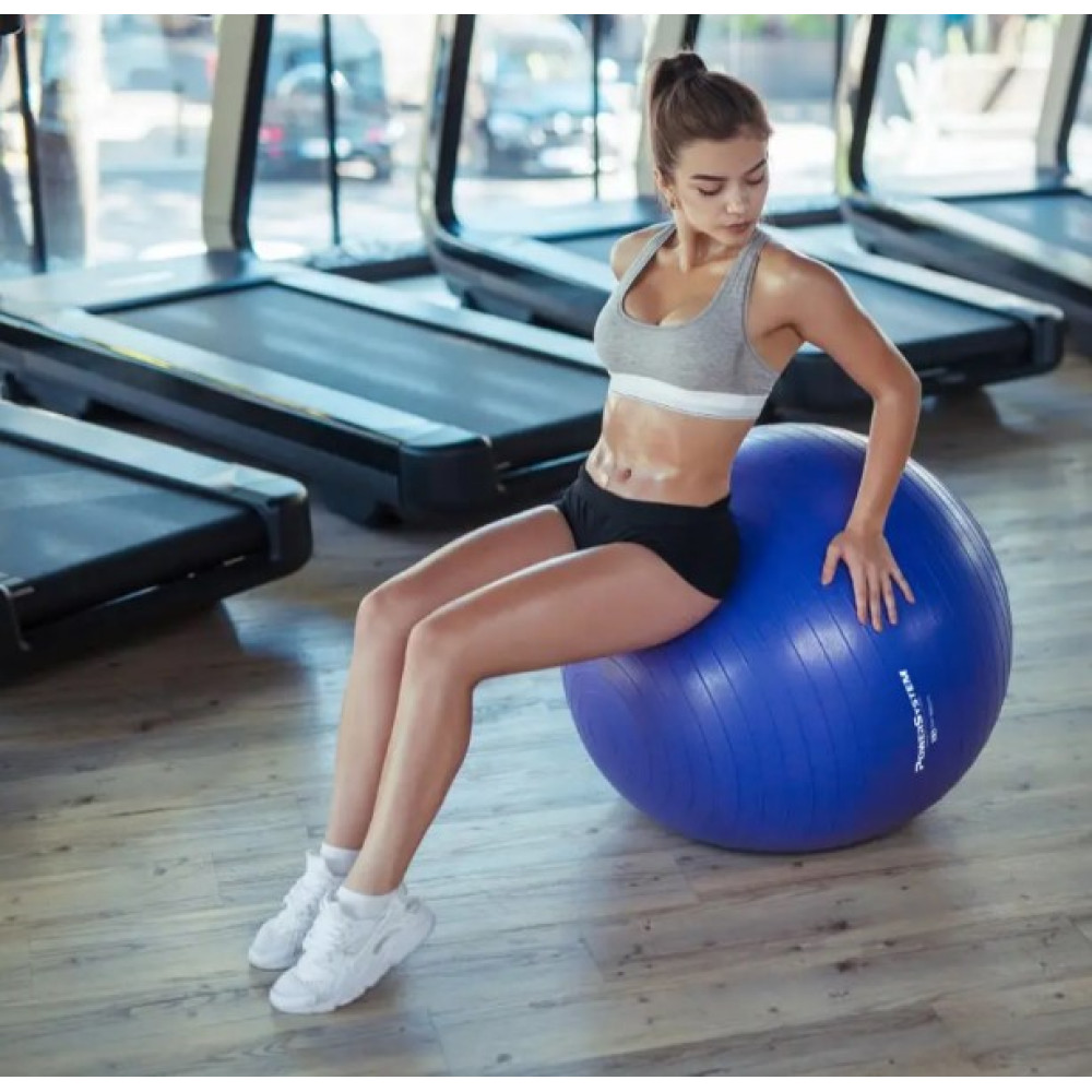 М'яч для фітнесу (фітбол) Power System PS-4012 Ø65 cm PRO Gymball Blue (PS-4012_65cm_Blue)