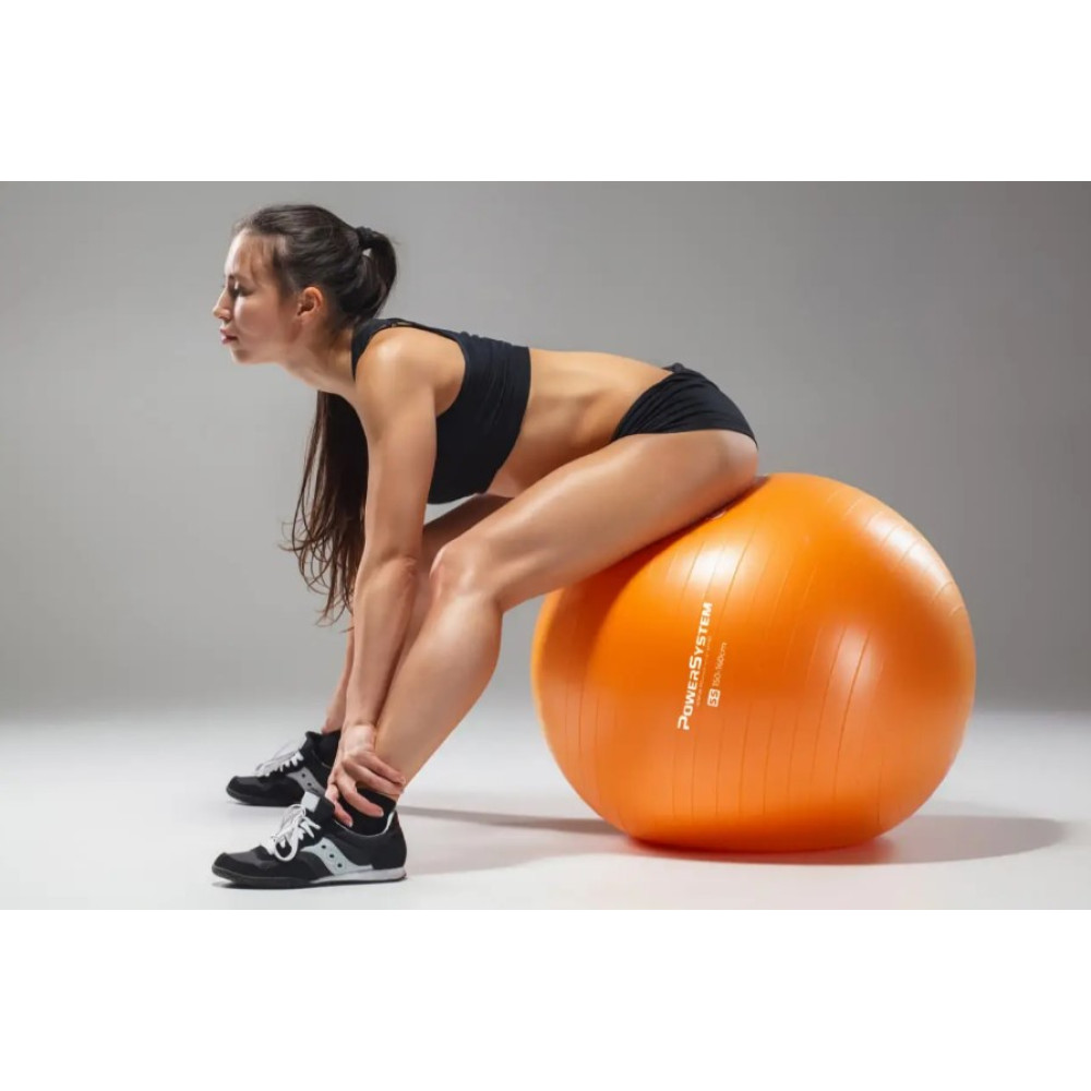 М'яч для фітнесу (фітбол) Power System PS-4012 Ø65 cm PRO Gymball Orange (PS-4012_65cm_Orange)