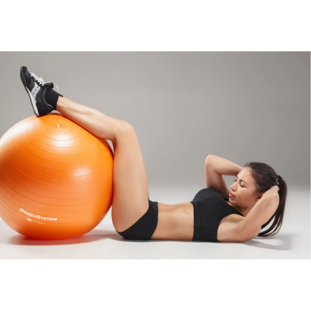 М'яч для фітнесу (фітбол) Power System PS-4012 Ø65 cm PRO Gymball Orange (PS-4012_65cm_Orange)