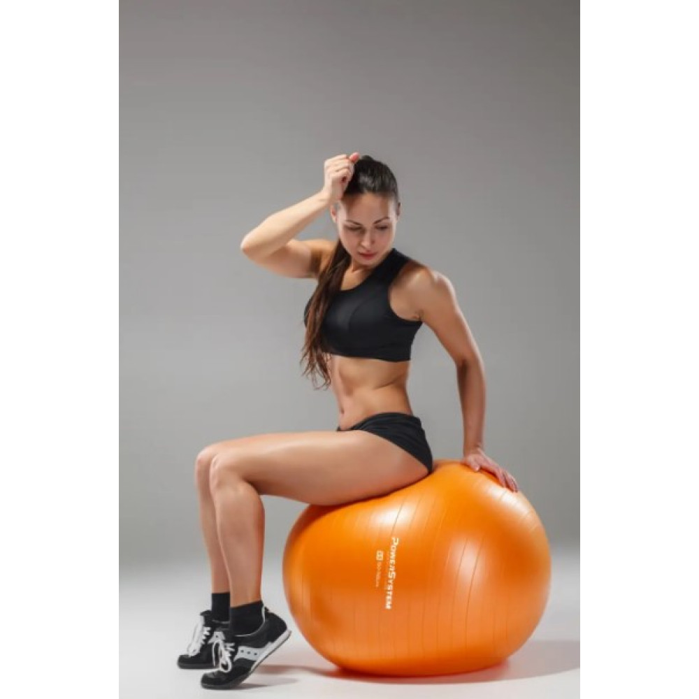 М'яч для фітнесу (фітбол) Power System PS-4012 Ø65 cm PRO Gymball Orange (PS-4012_65cm_Orange)