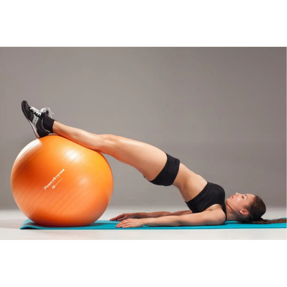 М'яч для фітнесу (фітбол) Power System PS-4012 Ø65 cm PRO Gymball Orange (PS-4012_65cm_Orange)