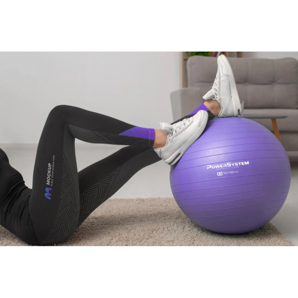 М'яч для фітнесу (фітбол) Power System PS-4012 Ø65 cm PRO Gymball Purple (PS-4012_65cm_Purple)