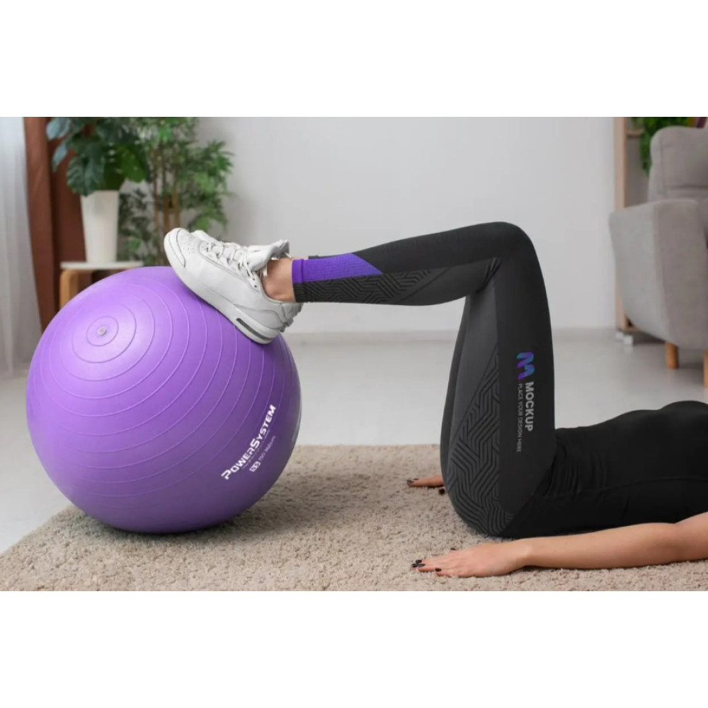 М'яч для фітнесу (фітбол) Power System PS-4012 Ø65 cm PRO Gymball Purple (PS-4012_65cm_Purple)