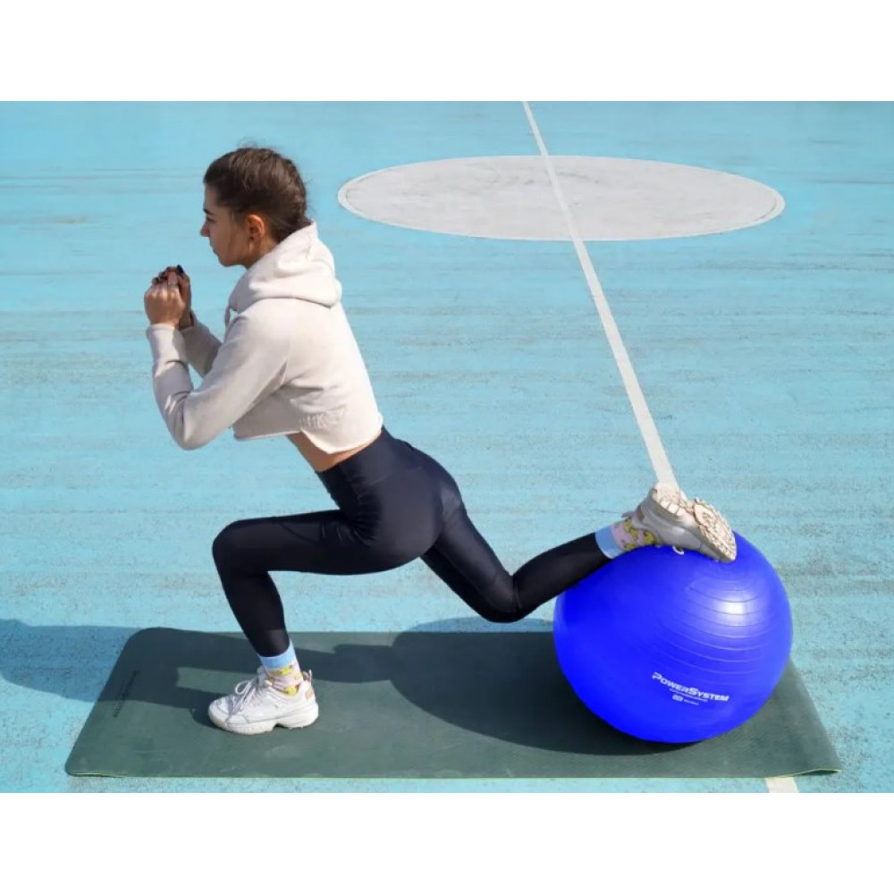 М'яч для фітнесу (фітбол) Power System PS-4013 Ø75 cm PRO Gymball Blue (PS-4013_75cm_Blue)