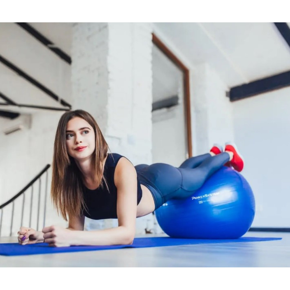 М'яч для фітнесу (фітбол) Power System PS-4013 Ø75 cm PRO Gymball Blue (PS-4013_75cm_Blue)