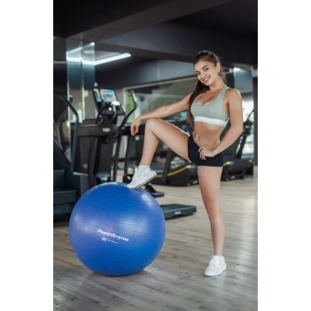 М'яч для фітнесу (фітбол) Power System PS-4013 Ø75 cm PRO Gymball Blue (PS-4013_75cm_Blue)