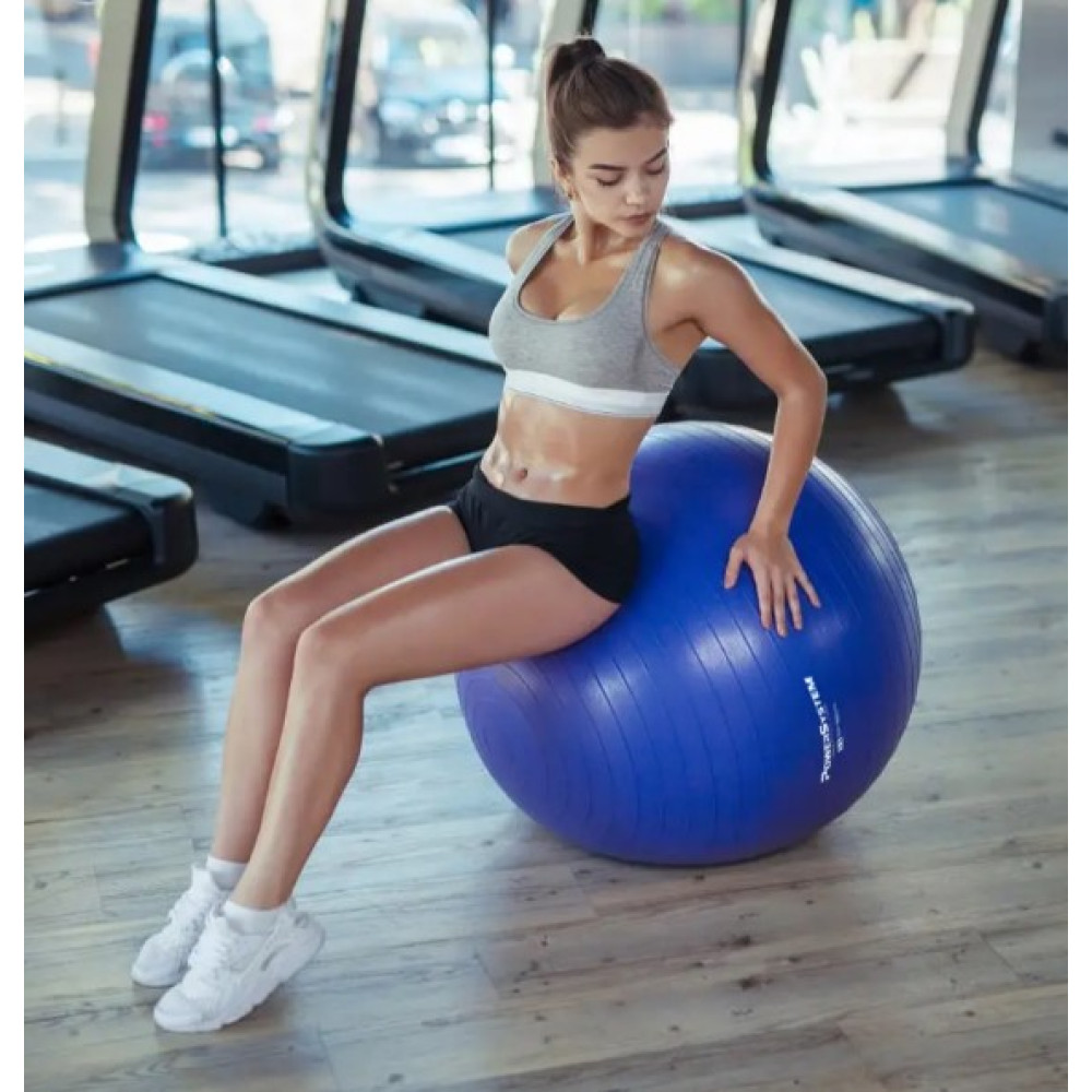 М'яч для фітнесу (фітбол) Power System PS-4013 Ø75 cm PRO Gymball Blue (PS-4013_75cm_Blue)