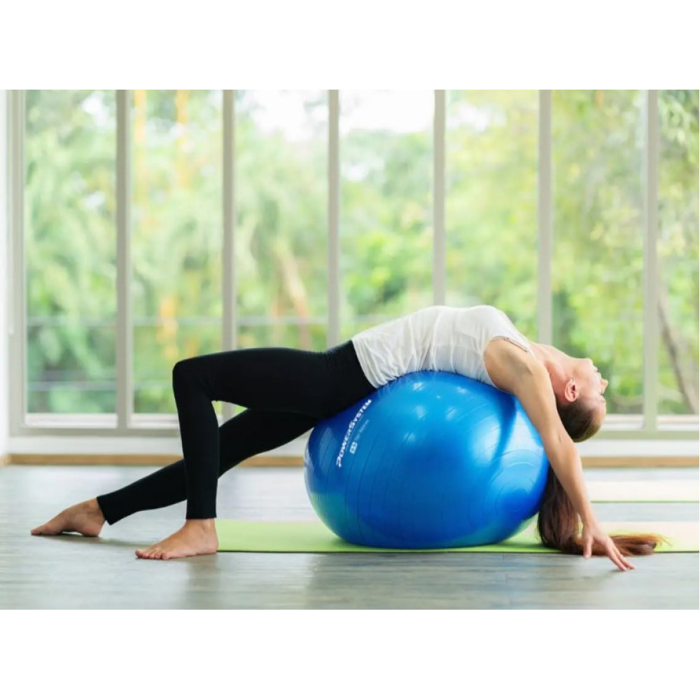 М'яч для фітнесу (фітбол) Power System PS-4013 Ø75 cm PRO Gymball Blue (PS-4013_75cm_Blue)