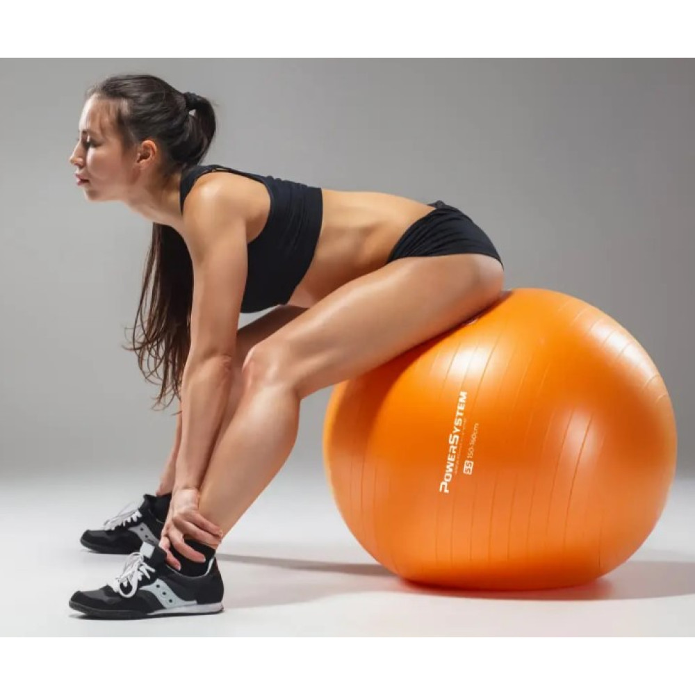 М'яч для фітнесу (фітбол) Power System PS-4013 Ø75 cm PRO Gymball Orange (PS-4013_75cm_Orange)