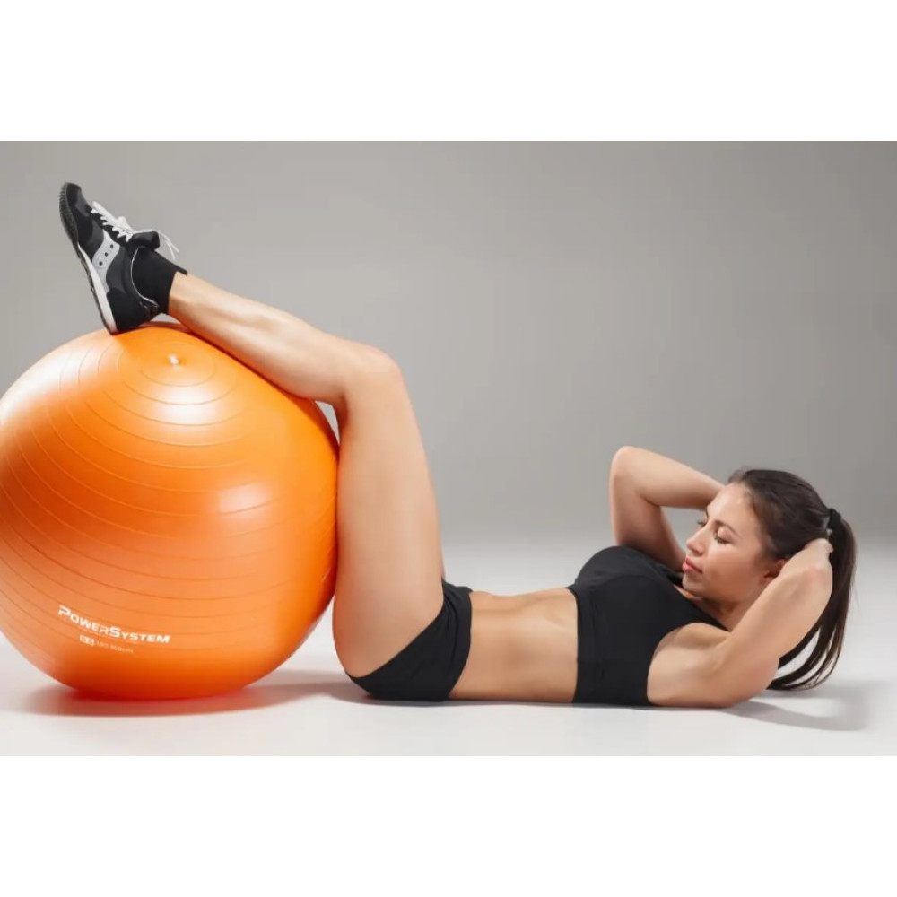 М'яч для фітнесу (фітбол) Power System PS-4013 Ø75 cm PRO Gymball Orange (PS-4013_75cm_Orange)