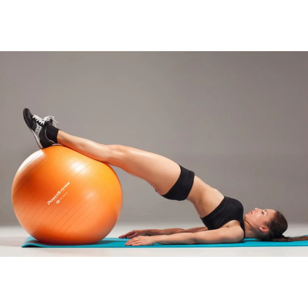 М'яч для фітнесу (фітбол) Power System PS-4013 Ø75 cm PRO Gymball Orange (PS-4013_75cm_Orange)